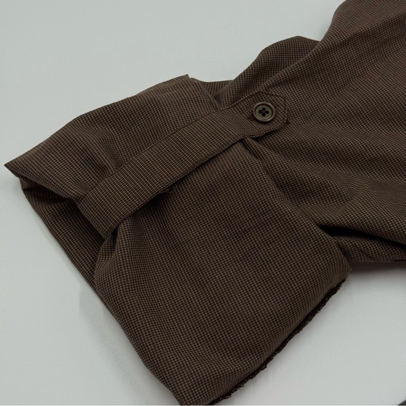 Prana Men’s Button Down Long Sleeve Shirt Large Brown Cotton Blend EUC - Picture 4 of 11